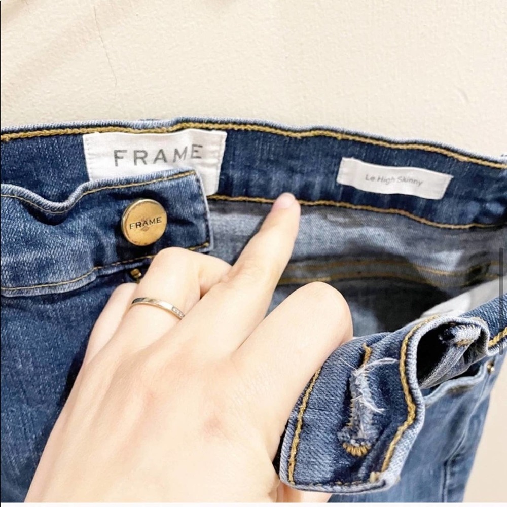 Frame Denim Distressed Le High Skinny Jeans 25 - Picture 9 of 14